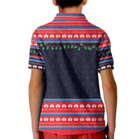 Merry Christmas Nurse Kid Polo Shirt Stethoscope Tree Nurses and Medical Workers - Wonder Print Shop