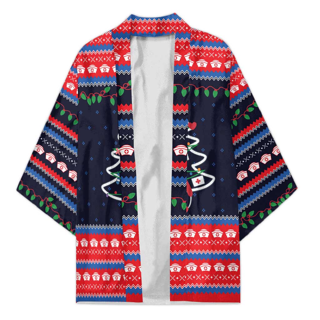 Merry Christmas Nurse Kimono Stethoscope Tree Nurses and Medical Workers - Wonder Print Shop