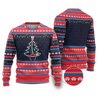 Merry Christmas Nurse Ugly Christmas Sweater Stethoscope Tree Nurses and Medical Workers - Wonder Print Shop