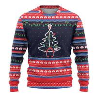 Merry Christmas Nurse Ugly Christmas Sweater Stethoscope Tree Nurses and Medical Workers - Wonder Print Shop