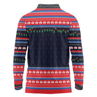 Merry Christmas Nurse Long Sleeve Polo Shirt Stethoscope Tree Nurses and Medical Workers - Wonder Print Shop