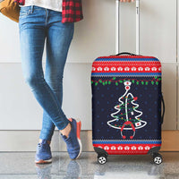Merry Christmas Nurse Luggage Cover Stethoscope Tree Nurses and Medical Workers - Wonder Print Shop