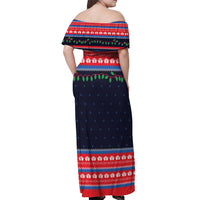 Merry Christmas Nurse Off Shoulder Maxi Dress Stethoscope Tree Nurses and Medical Workers - Wonder Print Shop