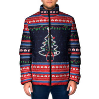 Merry Christmas Nurse Padded Jacket Stethoscope Tree Nurses and Medical Workers - Wonder Print Shop