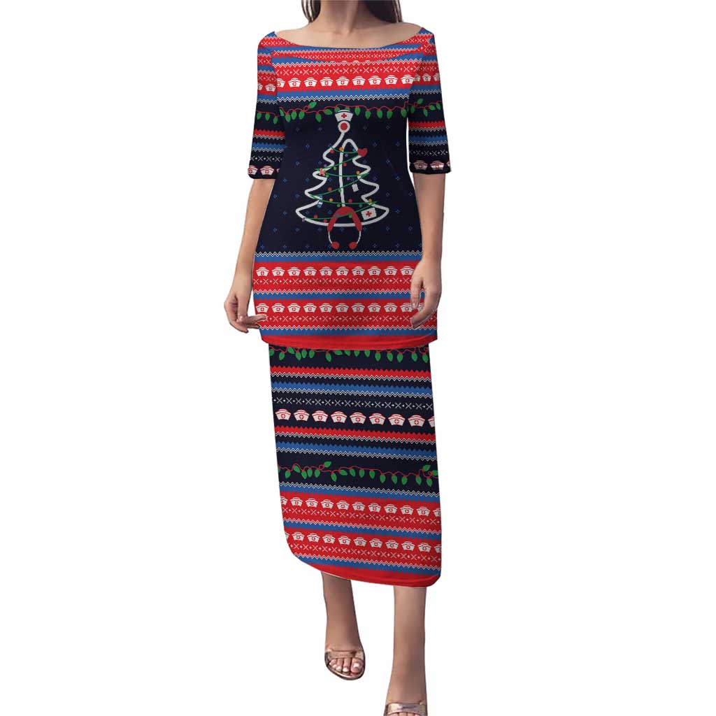 Merry Christmas Nurse Puletasi Stethoscope Tree Nurses and Medical Workers - Wonder Print Shop