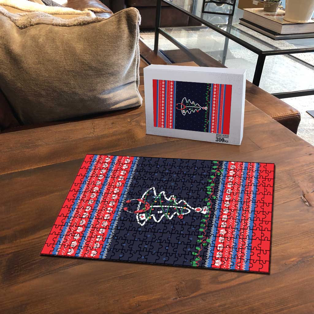 Merry Christmas Nurse Puzzle Stethoscope Tree Nurses and Medical Workers - Wonder Print Shop