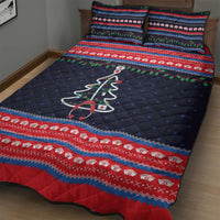 Merry Christmas Nurse Quilt Bed Set Stethoscope Tree Nurses and Medical Workers - Wonder Print Shop