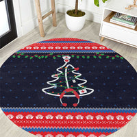 Merry Christmas Nurse Round Carpet Stethoscope Tree Nurses and Medical Workers - Wonder Print Shop