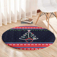 Merry Christmas Nurse Round Carpet Stethoscope Tree Nurses and Medical Workers - Wonder Print Shop