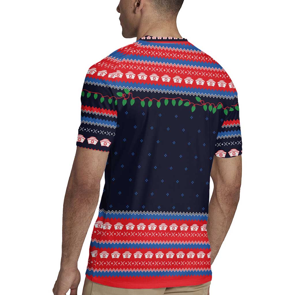 Merry Christmas Nurse Rugby Jersey Stethoscope Tree Nurses and Medical Workers - Wonder Print Shop