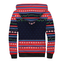 Merry Christmas Nurse Sherpa Hoodie Stethoscope Tree Nurses and Medical Workers - Wonder Print Shop