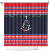 Merry Christmas Nurse Shower Curtain Stethoscope Tree Nurses and Medical Workers - Wonder Print Shop
