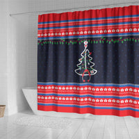 Merry Christmas Nurse Shower Curtain Stethoscope Tree Nurses and Medical Workers - Wonder Print Shop