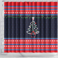 Merry Christmas Nurse Shower Curtain Stethoscope Tree Nurses and Medical Workers - Wonder Print Shop