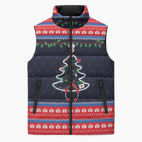 Merry Christmas Nurse Sleeveless Puffer Jacket Stethoscope Tree Nurses and Medical Workers - Wonder Print Shop