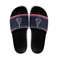 Merry Christmas Nurse Slide Sandals Stethoscope Tree Nurses and Medical Workers - Wonder Print Shop