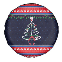 Merry Christmas Nurse Spare Tire Cover Stethoscope Tree Nurses and Medical Workers - Wonder Print Shop