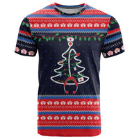 Merry Christmas Nurse T Shirt Stethoscope Tree Nurses and Medical Workers - Wonder Print Shop
