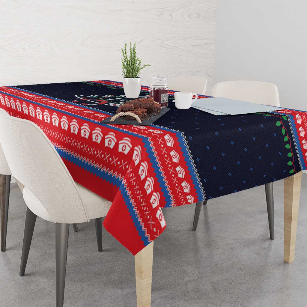 Merry Christmas Nurse Tablecloth Stethoscope Tree Nurses and Medical Workers - Wonder Print Shop