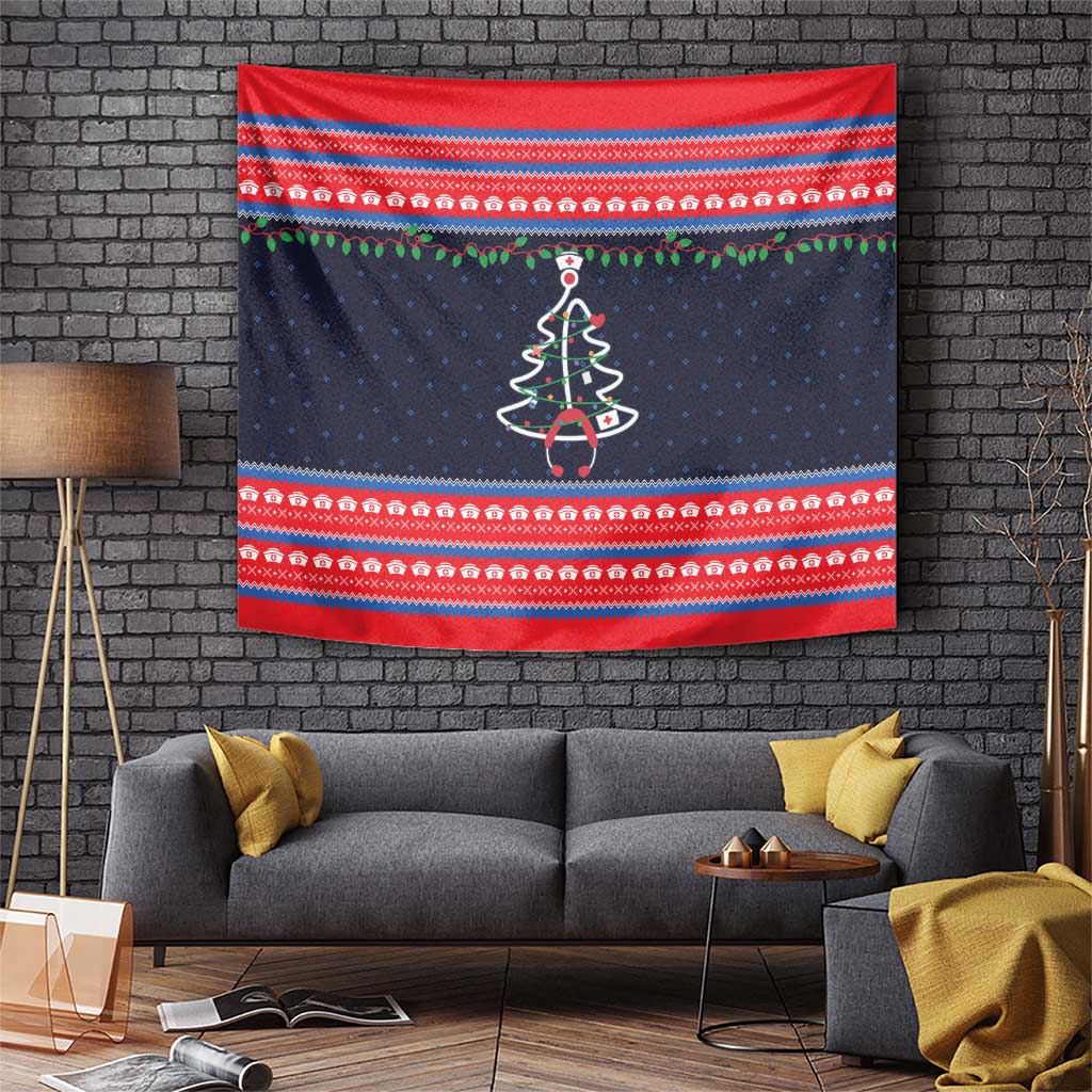 Merry Christmas Nurse Tapestry Stethoscope Tree Nurses and Medical Workers - Wonder Print Shop