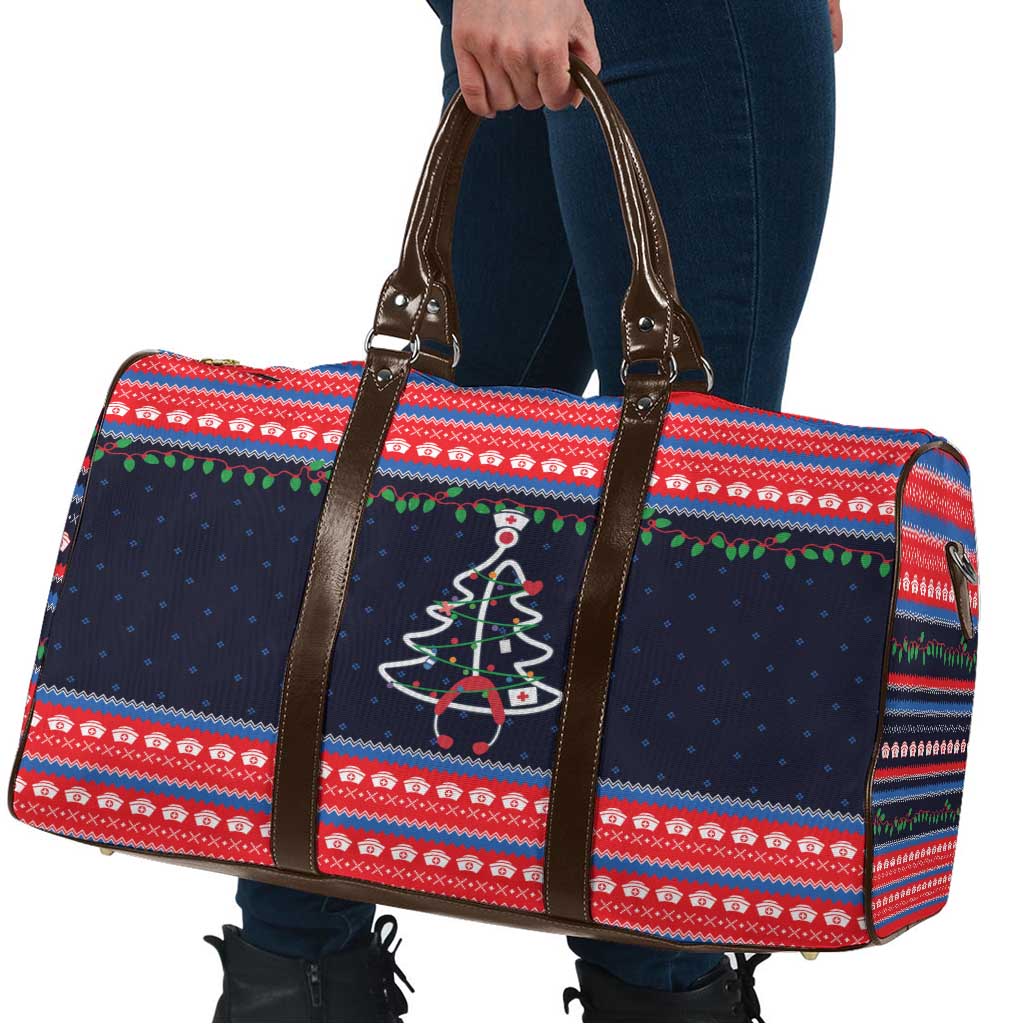 Merry Christmas Nurse Travel Bag Stethoscope Tree Nurses and Medical Workers - Wonder Print Shop