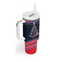 Merry Christmas Nurse Tumbler With Handle Stethoscope Tree Nurses and Medical Workers - Wonder Print Shop