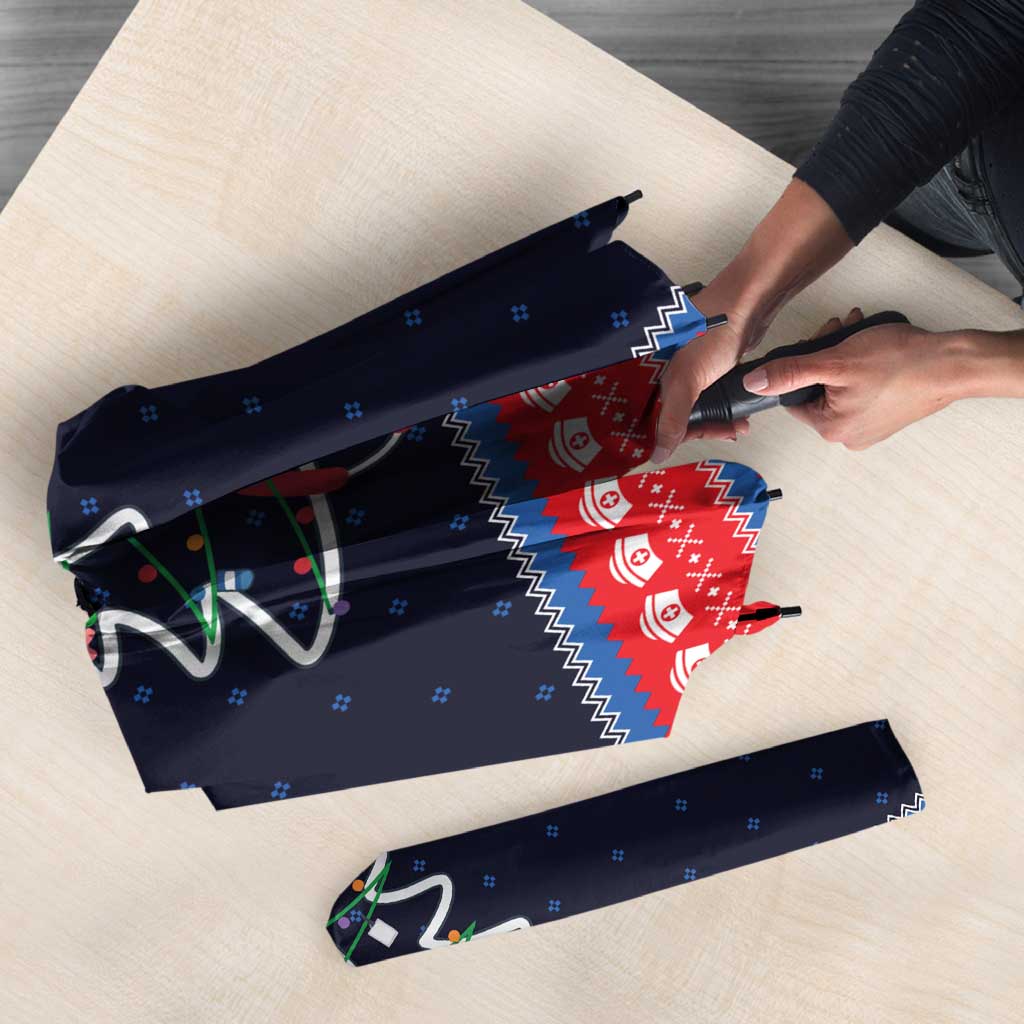Merry Christmas Nurse Umbrella Stethoscope Tree Nurses and Medical Workers - Wonder Print Shop
