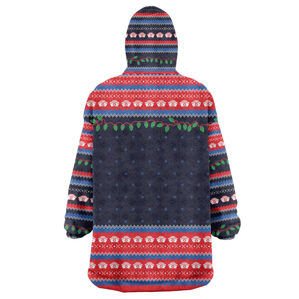 Merry Christmas Nurse Wearable Blanket Hoodie Stethoscope Tree Nurses and Medical Workers - Wonder Print Shop