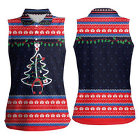 Merry Christmas Nurse Women Sleeveless Polo Shirt Stethoscope Tree Nurses and Medical Workers - Wonder Print Shop