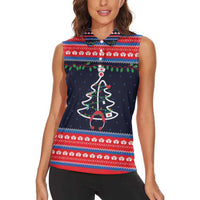 Merry Christmas Nurse Women Sleeveless Polo Shirt Stethoscope Tree Nurses and Medical Workers - Wonder Print Shop