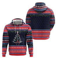 Merry Christmas Nurse Zip Hoodie Stethoscope Tree Nurses and Medical Workers - Wonder Print Shop