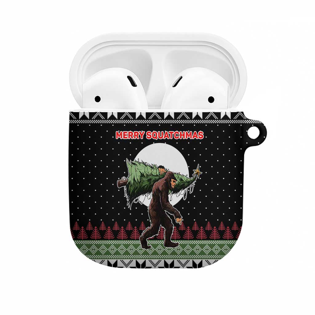 Funny Bigfoot Christmas AirPods Case Xmas Holiday Patterns - Wonder Print Shop