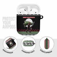 Funny Bigfoot Christmas AirPods Case Xmas Holiday Patterns - Wonder Print Shop