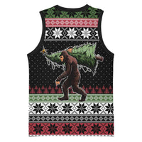 Funny Bigfoot Christmas Basketball Jersey Xmas Holiday Patterns - Wonder Print Shop