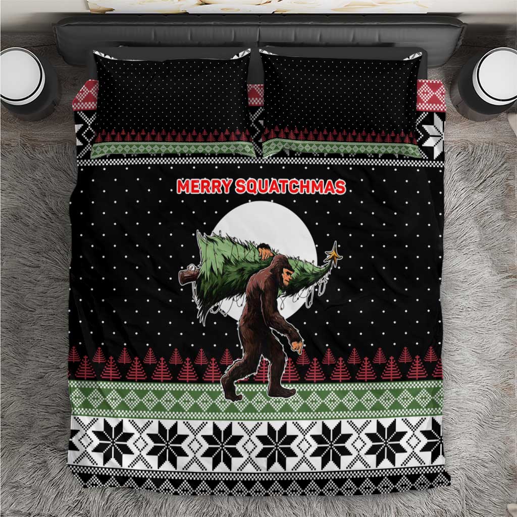 Funny Bigfoot Christmas Bedding Set Xmas Holiday Patterns - Wonder Print Shop