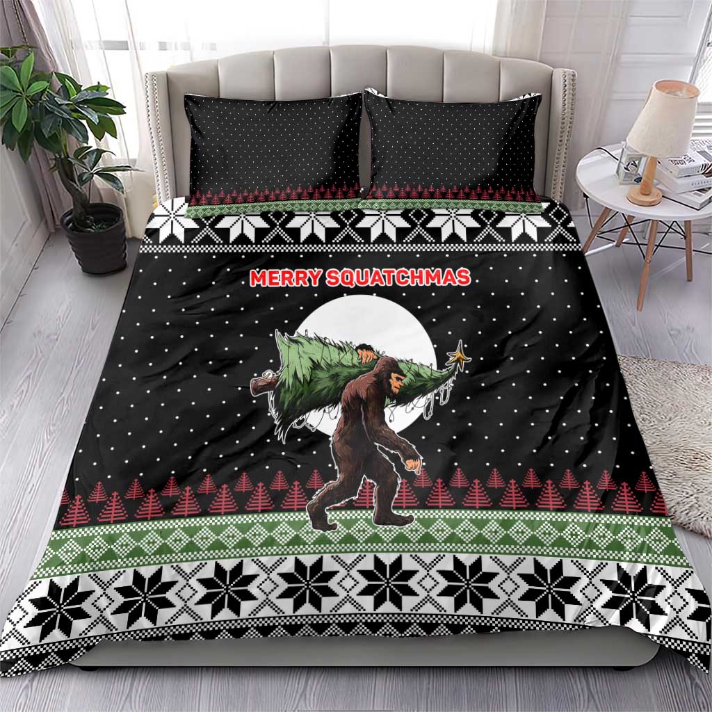 Funny Bigfoot Christmas Bedding Set Xmas Holiday Patterns - Wonder Print Shop