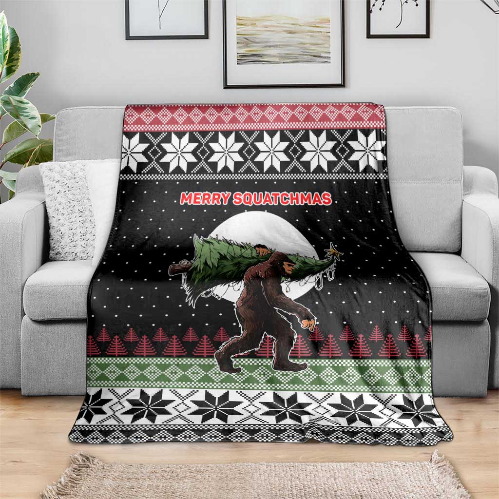 Funny Bigfoot Christmas Blanket Xmas Holiday Patterns - Wonder Print Shop