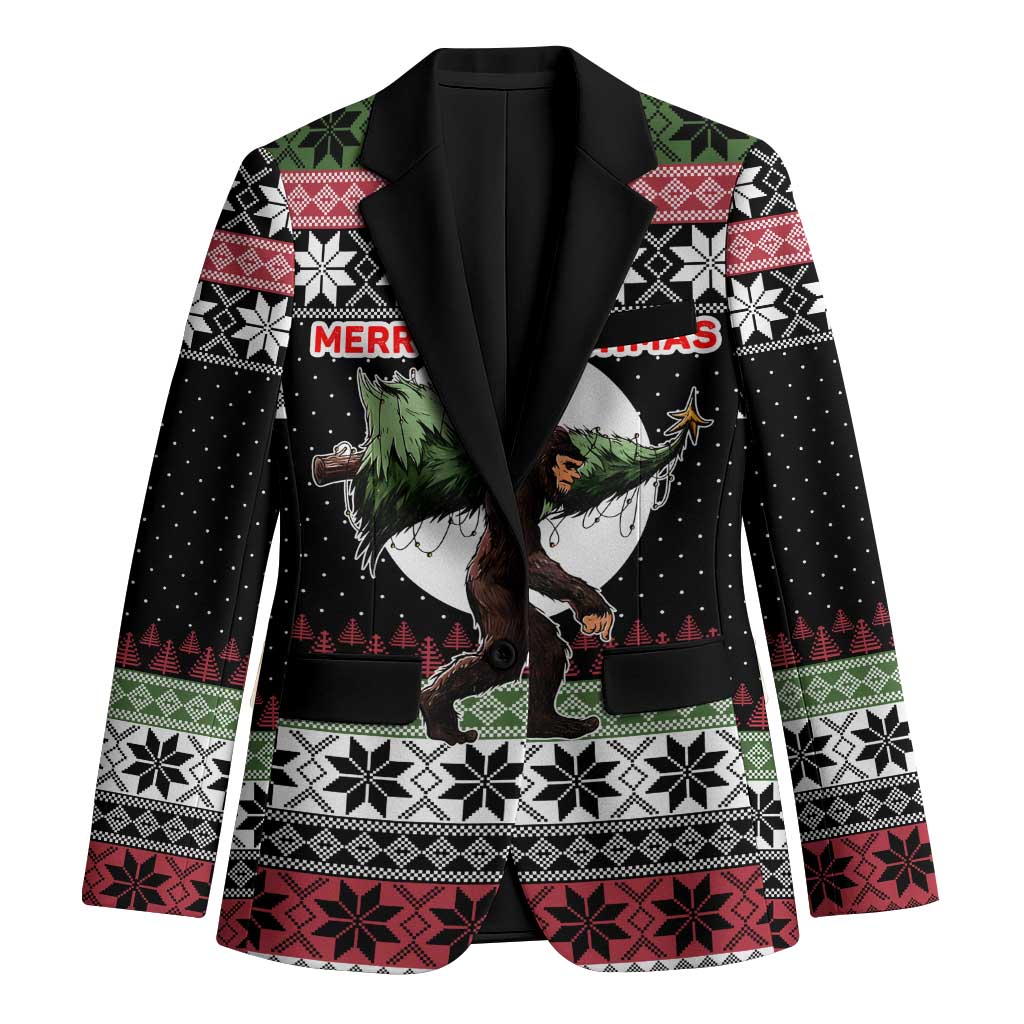 Funny Bigfoot Christmas Blazer Xmas Holiday Patterns - Wonder Print Shop