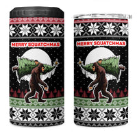 Funny Bigfoot Christmas 4 in 1 Can Cooler Tumbler Xmas Holiday Patterns - Wonder Print Shop
