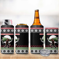 Funny Bigfoot Christmas 4 in 1 Can Cooler Tumbler Xmas Holiday Patterns - Wonder Print Shop