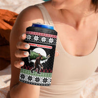 Funny Bigfoot Christmas 4 in 1 Can Cooler Tumbler Xmas Holiday Patterns - Wonder Print Shop