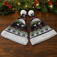 Funny Bigfoot Christmas Santa Hat Xmas Holiday Patterns - Wonder Print Shop
