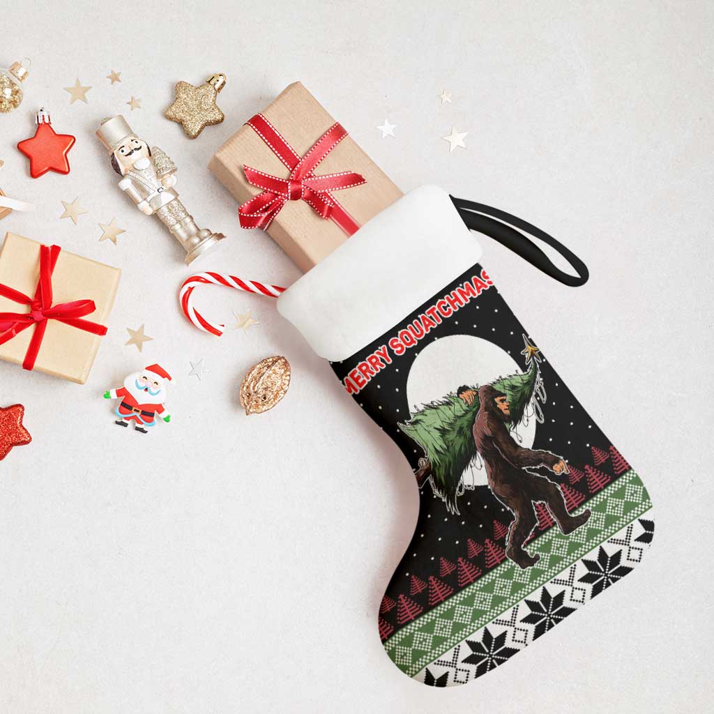 Funny Bigfoot Christmas Stocking Xmas Holiday Patterns - Wonder Print Shop