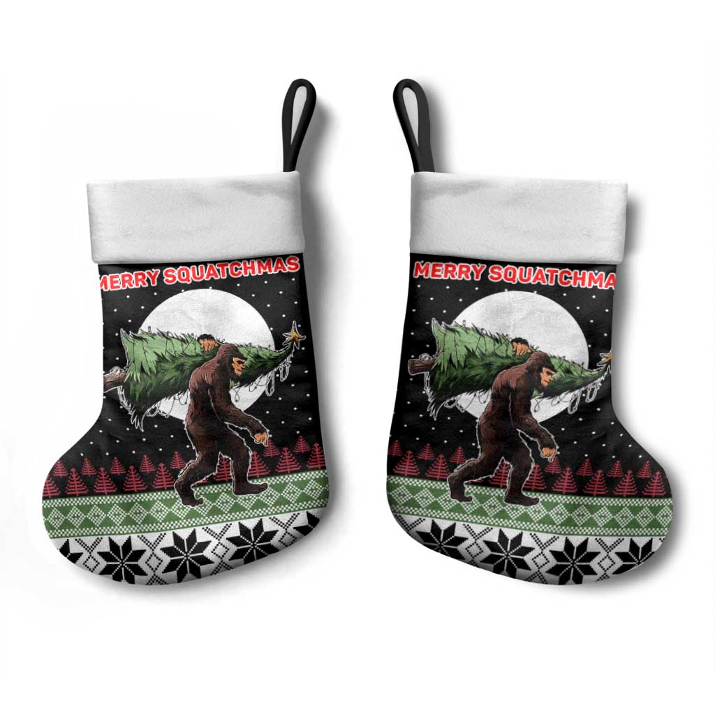 Funny Bigfoot Christmas Stocking Xmas Holiday Patterns - Wonder Print Shop
