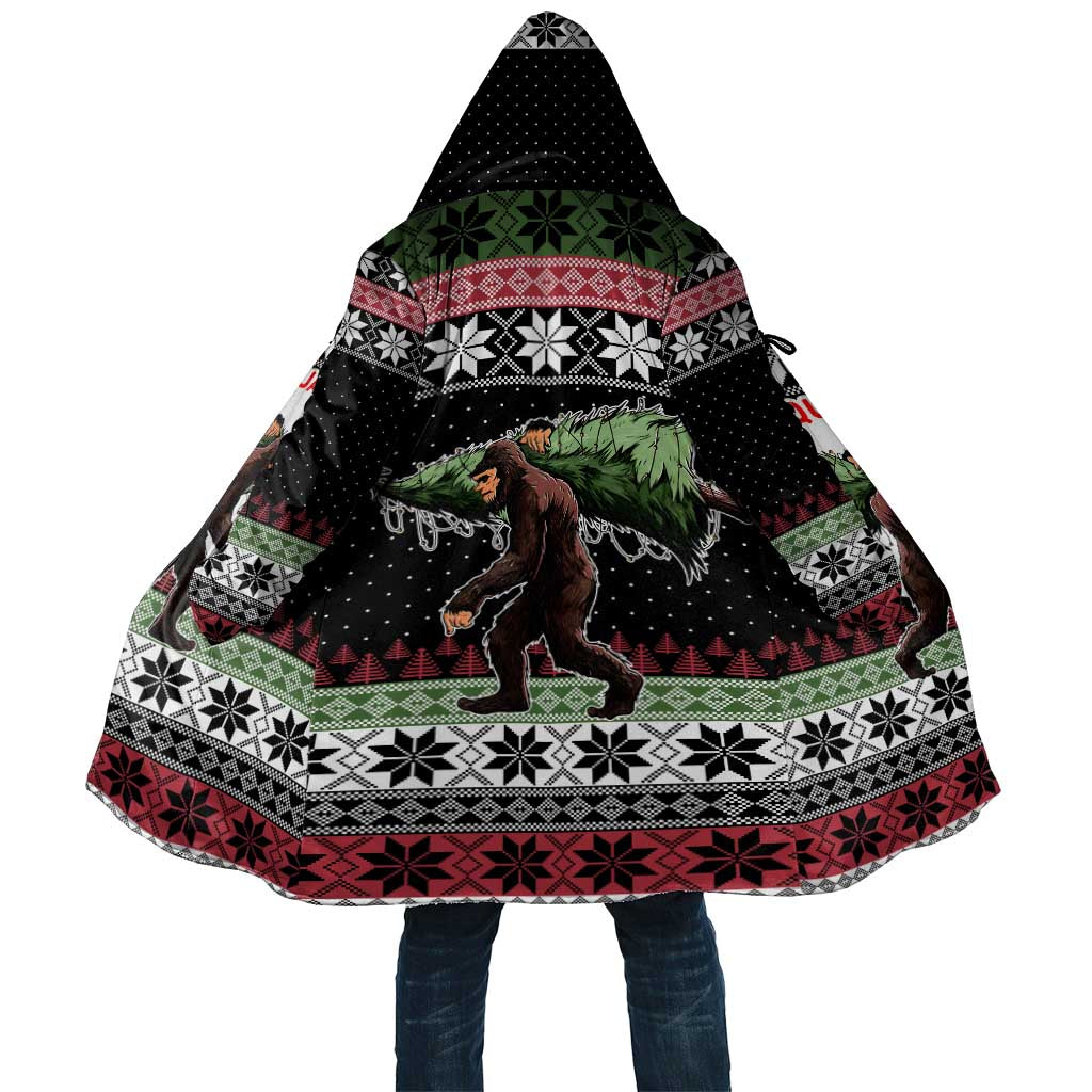Funny Bigfoot Christmas Cloak Xmas Holiday Patterns - Wonder Print Shop