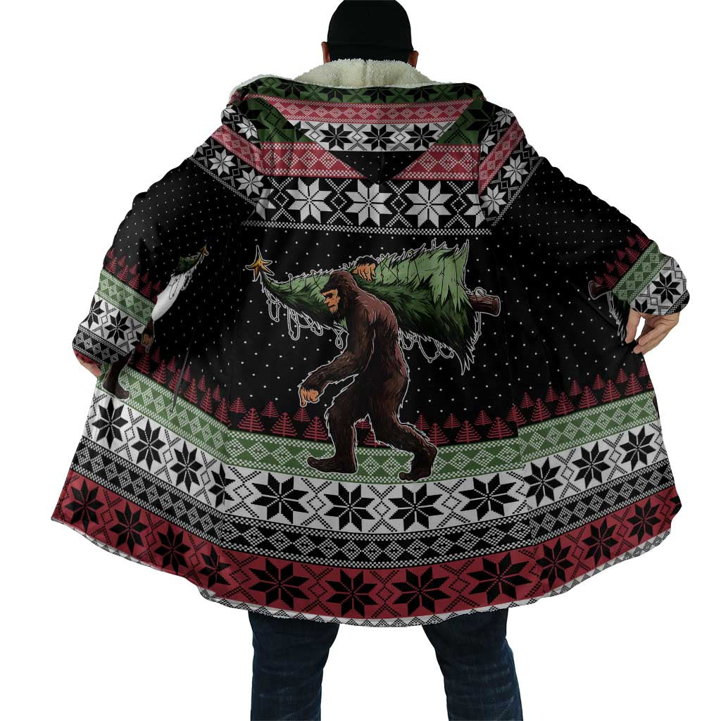Funny Bigfoot Christmas Cloak Xmas Holiday Patterns - Wonder Print Shop