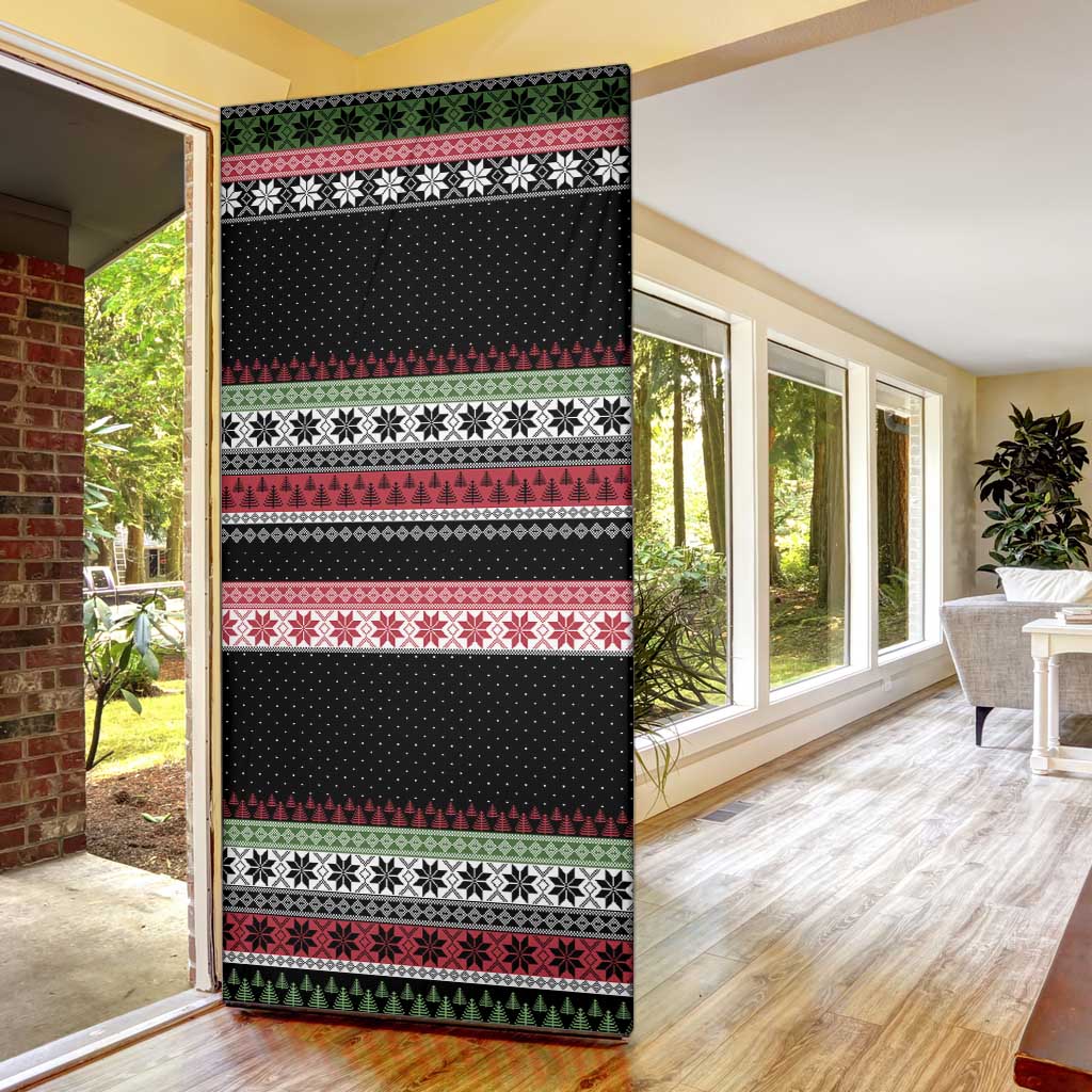Funny Bigfoot Christmas Door Cover Xmas Holiday Patterns - Wonder Print Shop