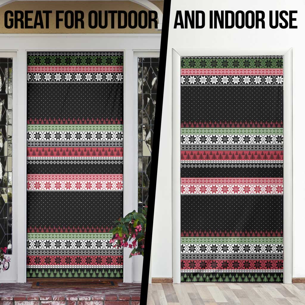 Funny Bigfoot Christmas Door Cover Xmas Holiday Patterns - Wonder Print Shop