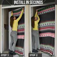 Funny Bigfoot Christmas Door Cover Xmas Holiday Patterns - Wonder Print Shop