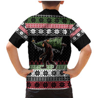Funny Bigfoot Christmas Family Matching Mermaid Dress and Hawaiian Shirt Xmas Holiday Patterns - Wonder Print Shop